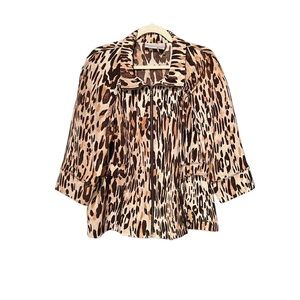 Chico’s Zenergy Animal Print Jacket Sz 2-L